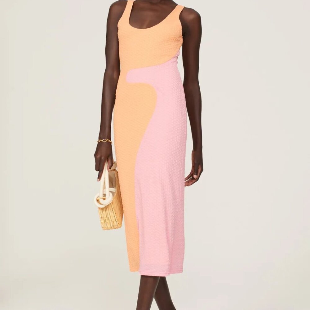 Coloblock Midi Dress, XS